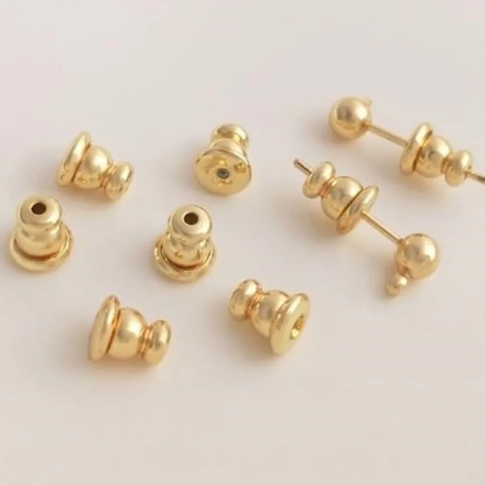 

14-каратное золотого цвета, высококачественная затычка для ушей, задняя затычка для ушей, универсальная простая затычка для ушей, универсальный простой материал для украшений для ушей «сделай сам»