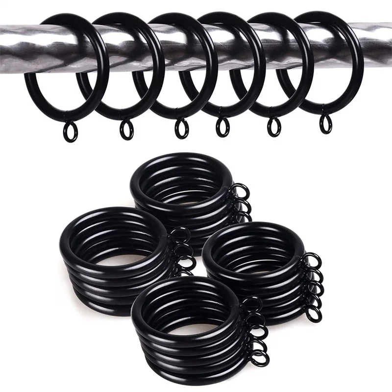 20 Packs Metal Drapery Curtain Rings Curtain Rod Rings with Eyelets Hanging Rings For Curtains And Rods