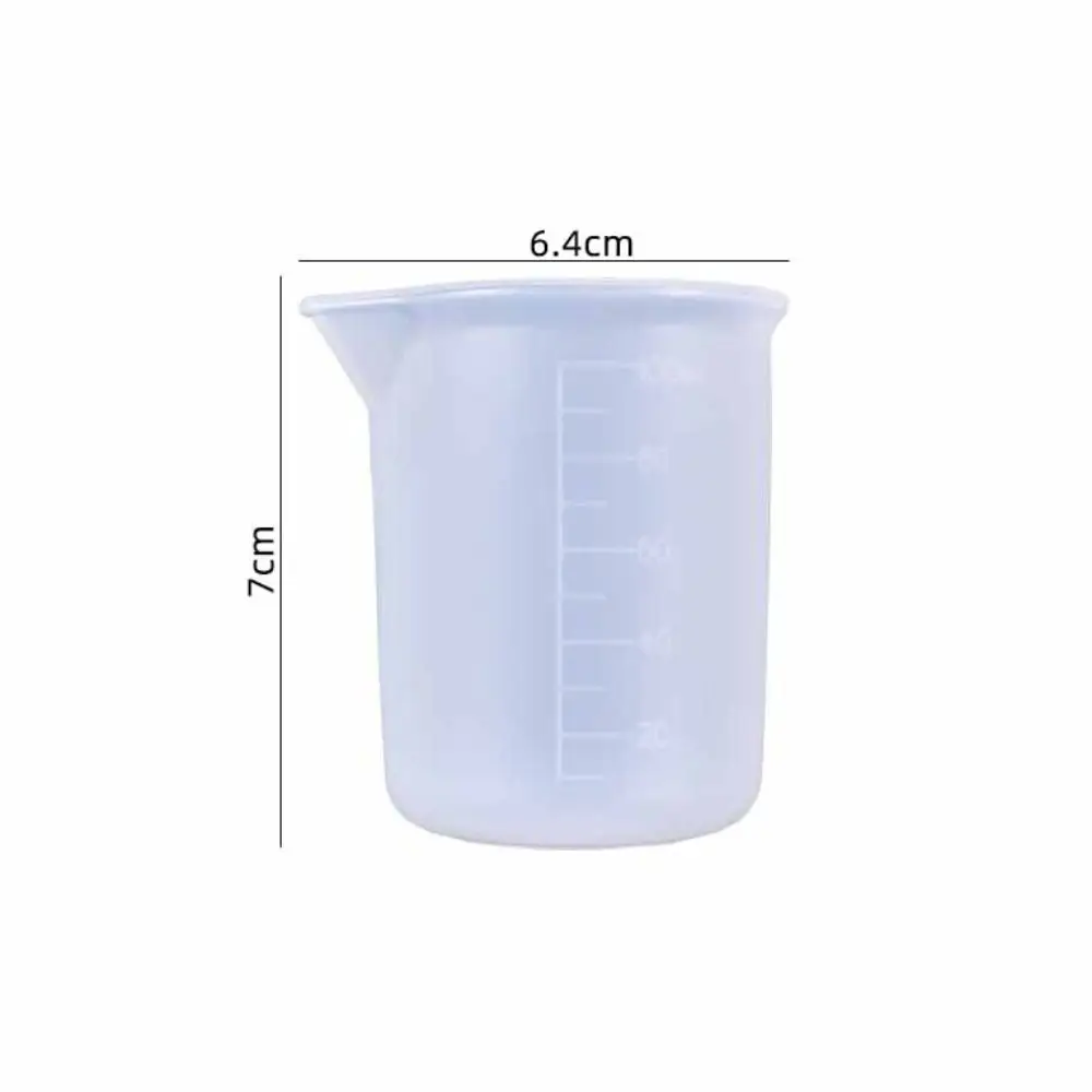 with Scale Clear 100ml Silicone Measuring Cup Graduated Epoxy Round Silicone Mold DIY Tools Resin Mold