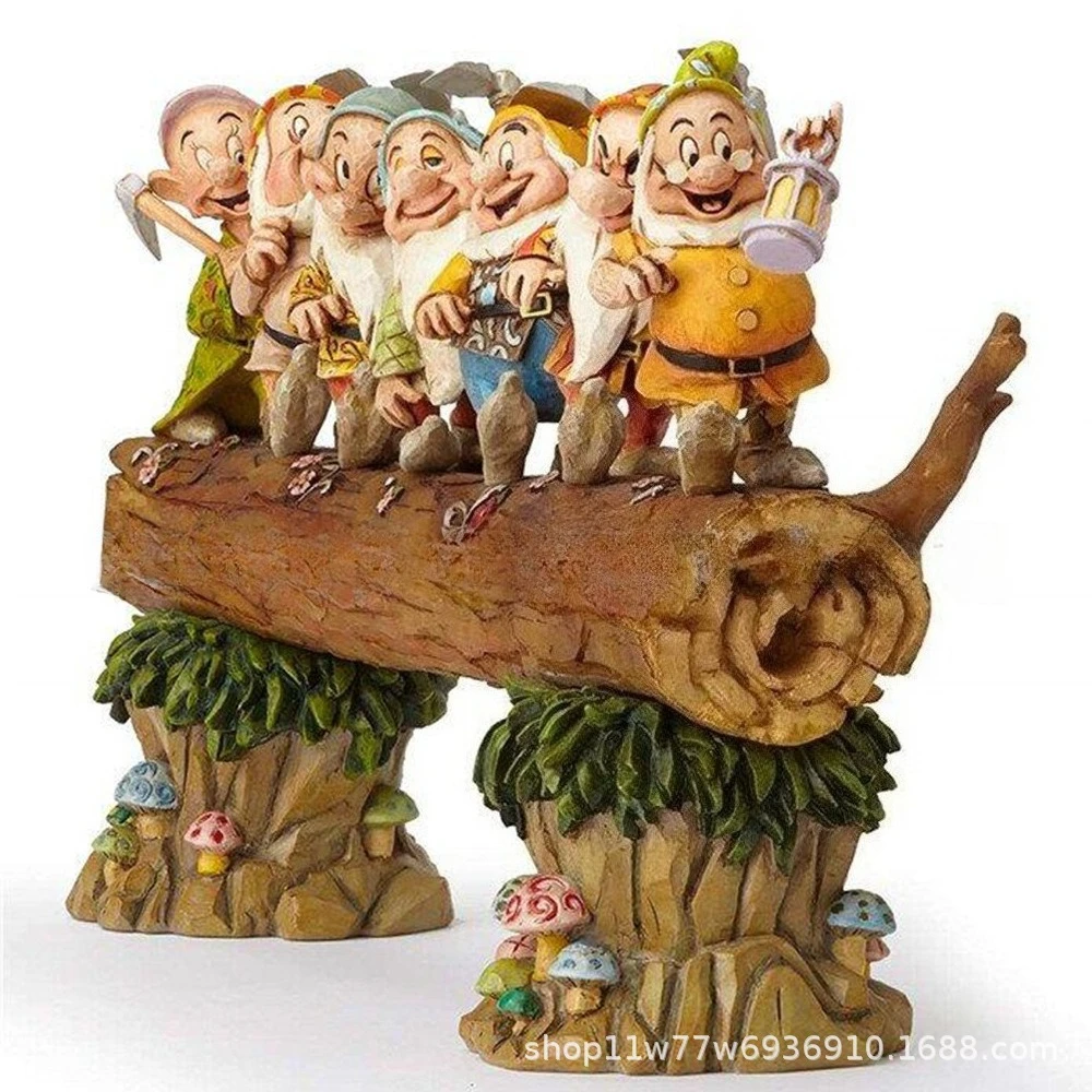 Seven Dwarfs Figures Green Alien Coffee Dwarfs Model Toy Table Statue Toys for Gifts Home Decoration Ornaments