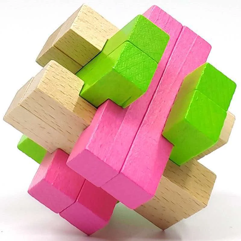 NEW Luban Lock Wooden Puzzle Smart Logic Games Interlocking Brain Teaser For Teenager & Adults IQ Challenges Educational Toys