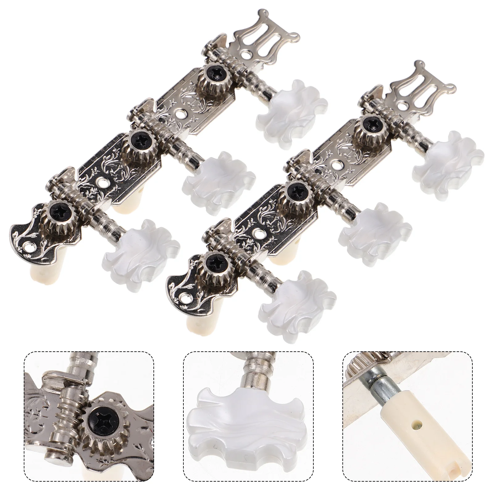 

1 Set Classical Guitar Tuner Locking Electric Knobs Pegs Vintage Acoustic Metal Parts Replacement Gear String Machine Key