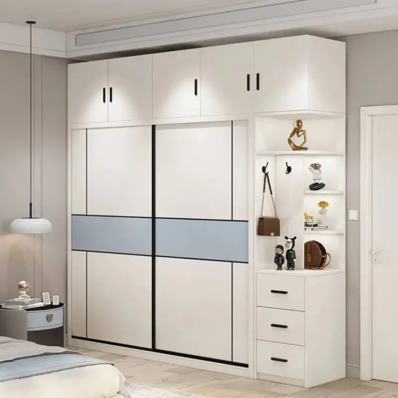 Armarios Modernos de Madera, Elegantes Armarios Nórdicos para Dormitorio, Armario para Ropa, Ropero de Madera, Muebles Armables para el Hogar