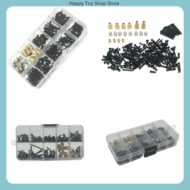 MN 1/12 MN82 LC79 RC Car Parts Metal Body Lift Posts Kit and 210PCS Screws Tool Kit Box Spare Parts Upgrade Accessories