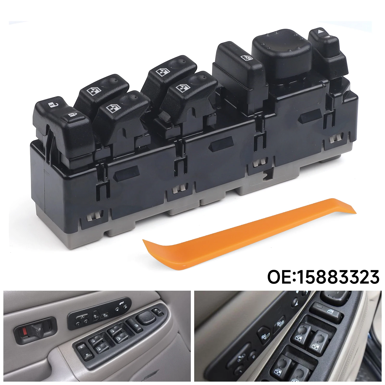 

ABS plastic Driver Side Master Power Window Switch For 2003-2007 Chevy GMC Cadillac Electric Window Control Switch OE 15883323
