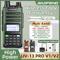 BaoFeng M-13 PRO V1 V2 High Power Multi Band Walkie Talkie Type-C Charger Long Range Upgraded UV-13 PRO V1 V2 Ham Two Way Radio