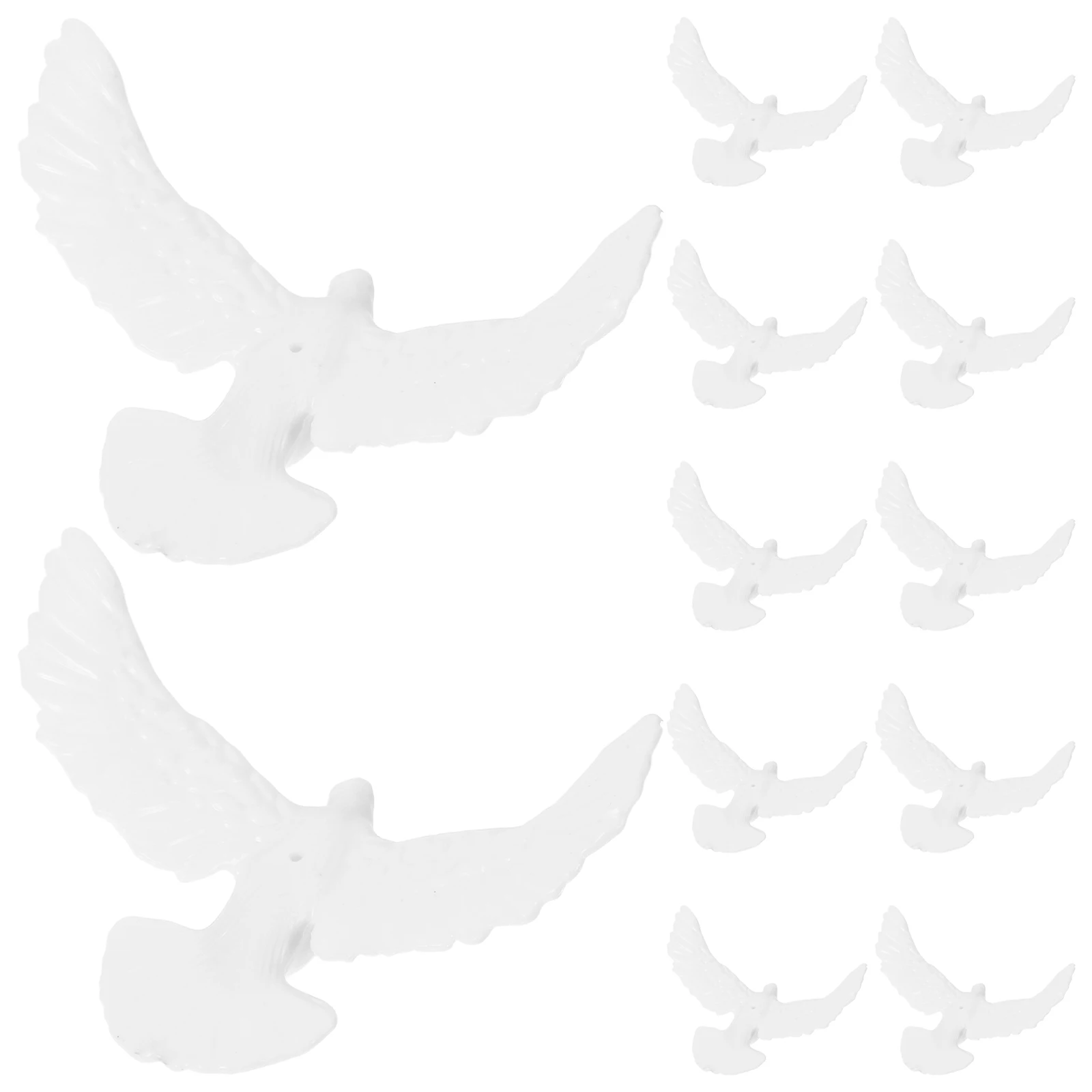 

12pcs Peace Hanging Decor Craft Elegant Bird nament Wedding Christmas Home Lightweight Plastic Figurine Friendship