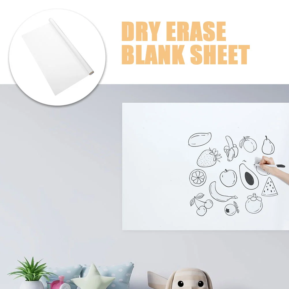 1Set Electrostatic Whiteboard Sheet for Wall Safe Reusable Writing Surface Easy to Clean Static Adhesion Technology Damage