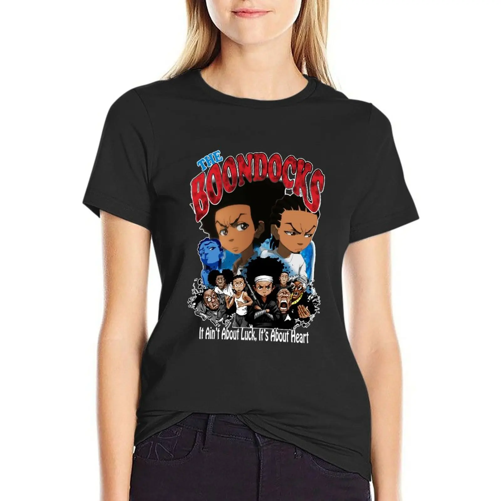 

Boondocks comedy sitcom T-Shirt cute clothes animal prinfor Blouse Summer Women's clothing