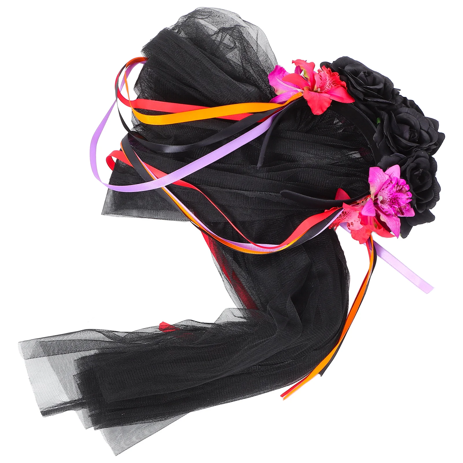 

Halloween Cosplay Hair Accessory Black Red Rose Headband Lightweight Comfortable Wear Perfect for Costume Party Dress Up