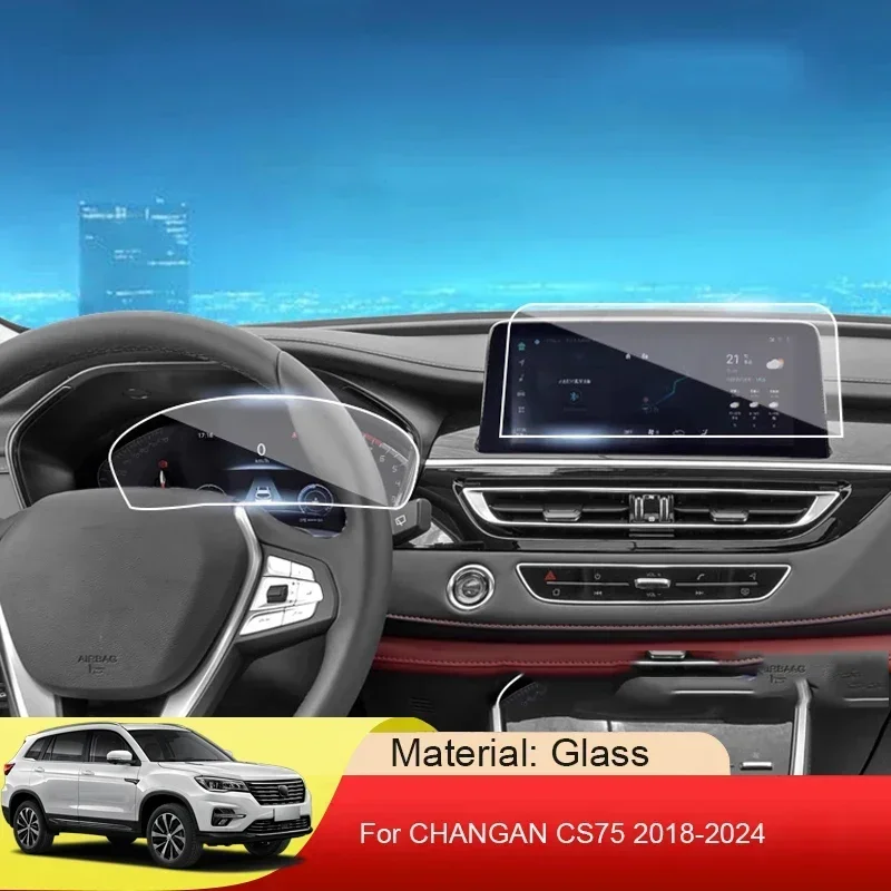 

Car GPS Navigation Screen Protect Tempered Film Auto Accessory For CHANGAN CS75 2018-2024 Dashboard Display TPU Sticker
