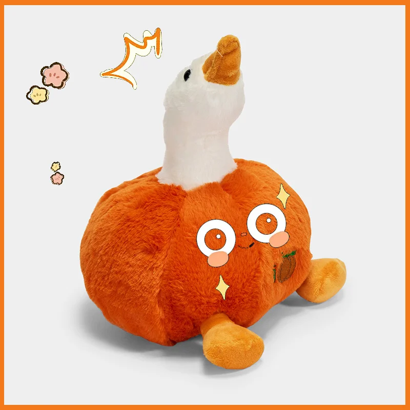 

25cm Funny Quirky Pumpkin Goose Plush Toy Soft Pumpkin Pillow Cute Plush Animal Sleep Children'S Gift Girlfriend Birthday Gift