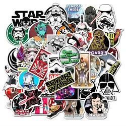 50Pcs Anime Movie Star Wars DIY Stickers Laptop Motorcycle Phone Car Cool Cartoon Vinyl Decals DIY Waterproof Sticker Kid Toy