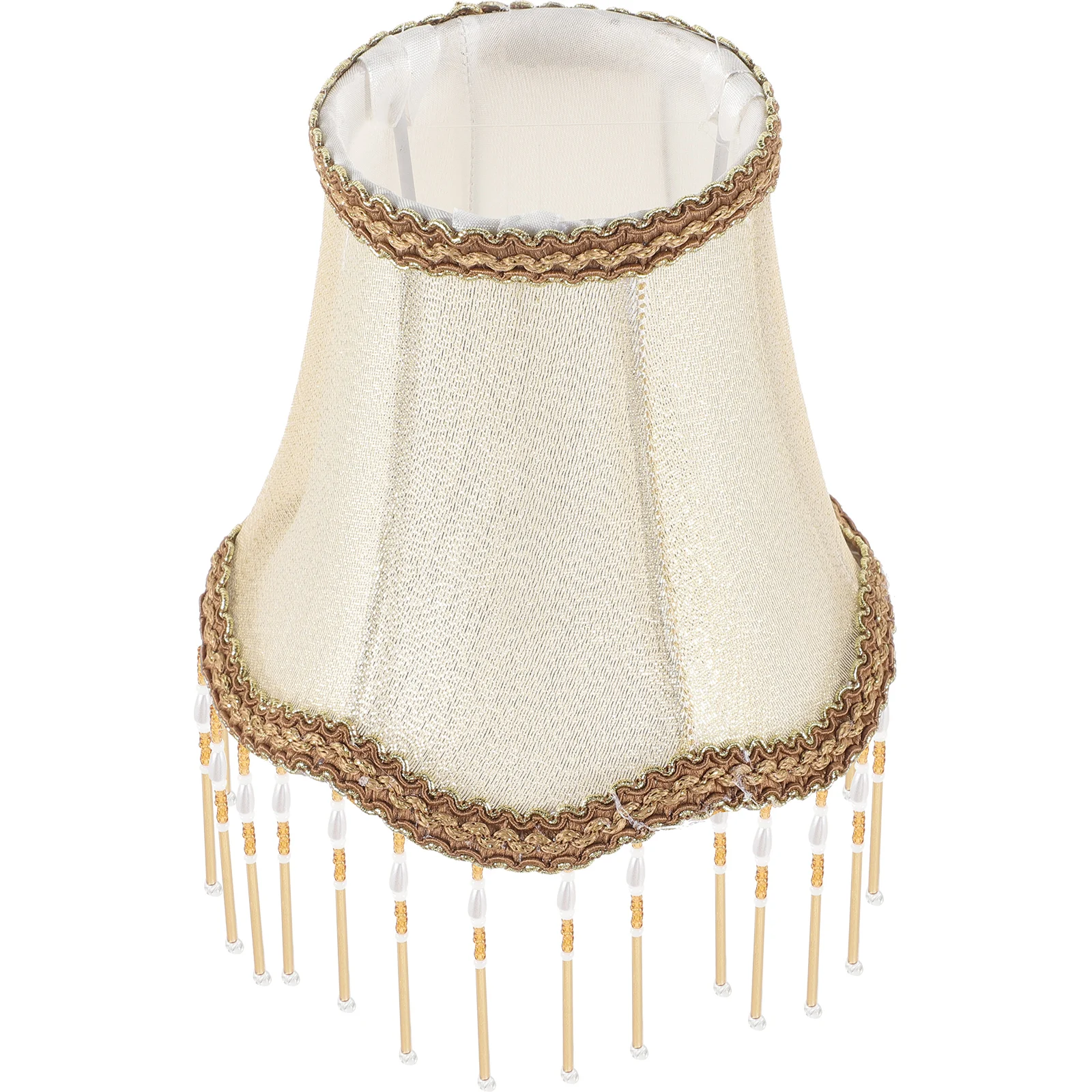 

Crystal Lampshade Scalloped Fabric Shades for Wall Small Lamp Shade Desk Lampshade Cloth Barrel Retro Style Lampshades