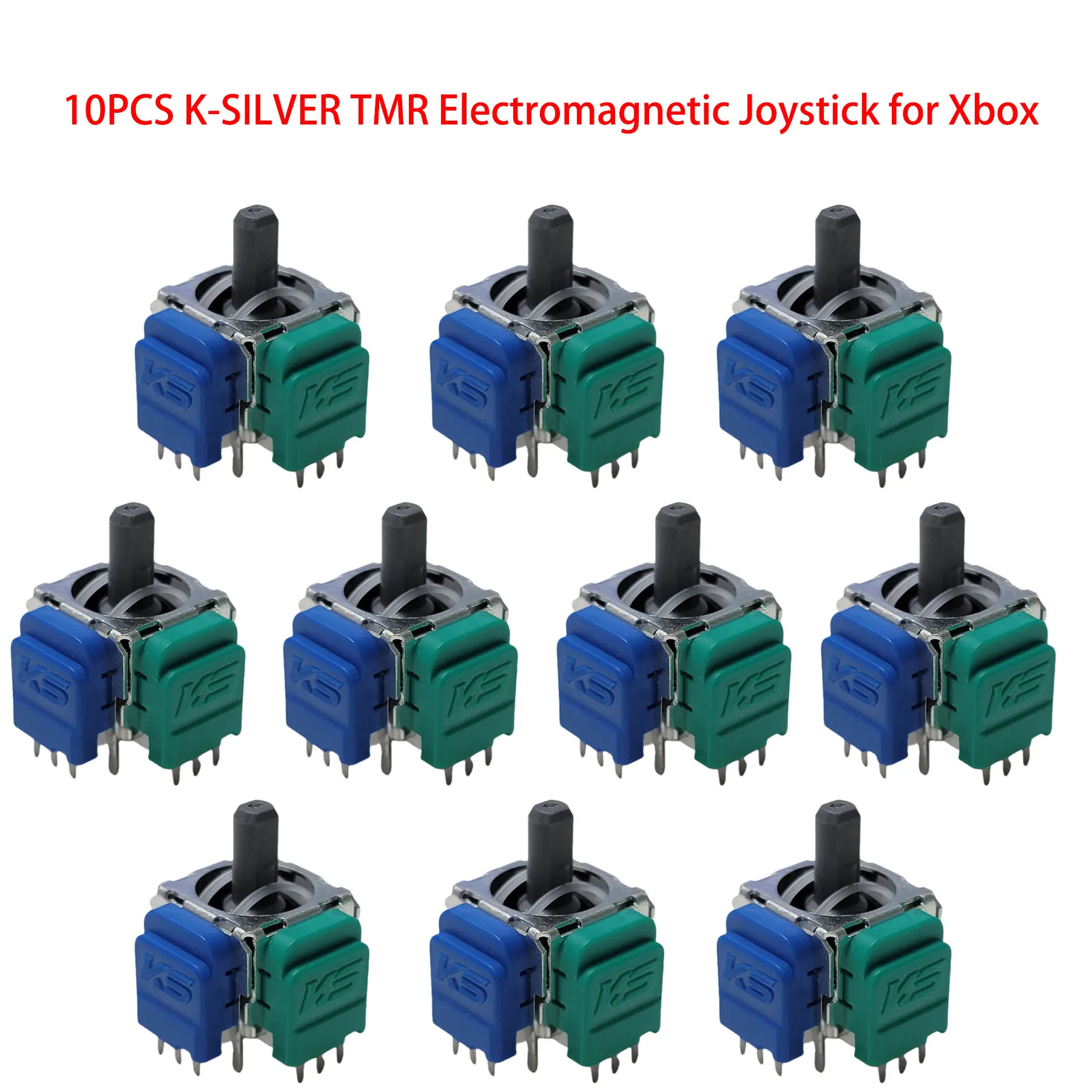 10pcs K-SILVER TMR Tunnel Magnetic Resistance Joystick for Xbox Gamepad Controller Electromagnetic Joysticks Repair Replacement