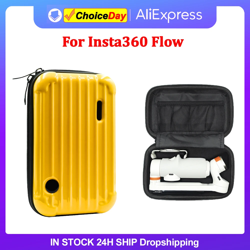 HardShell Storage Bag Protective Case Shockproof Portable Clutch Mobile Phone Gimbal Protection Box for Insta360 Flow Accessorie