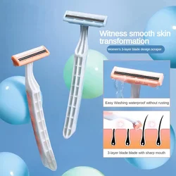 Women's Safety Hair Remover Underarm Thigh Shaver Portable Hair Removal Plastic Tool Razors for Shaving Women