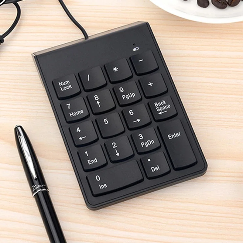 18 Keys Mini USB Wired Digital Keyboard Mini Numeric Keyboard for Accounting Bank Finance Notebook Desktop Keyboard