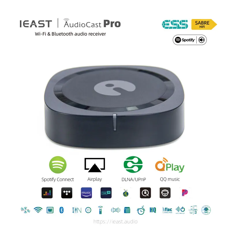 

IEAST AudioCast Pro M50 Wireless WiFi audio receiver multi room airplay Bluetooth 5.0 music box hifi system Tadil tidal pando