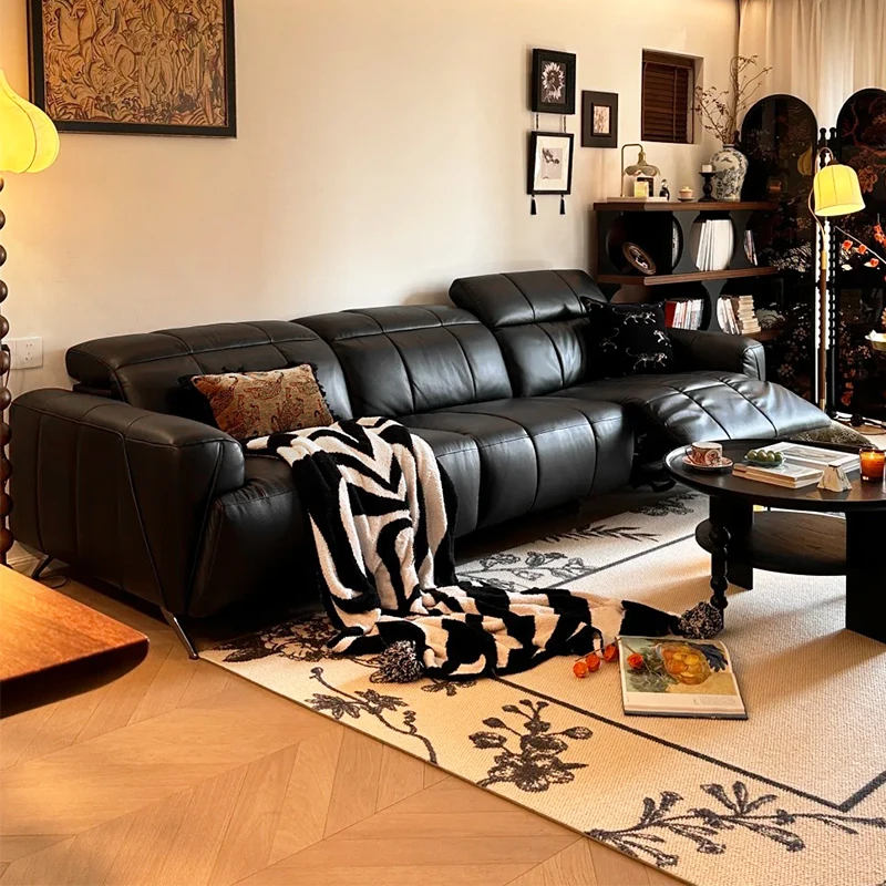 

Classic Electric Recliner Sofa Italian Designer Oversized Electric Recliner Sofa Black Modern Divani Per Soggiorno Furniture