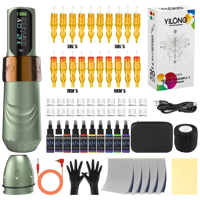 2025 New Wireless Rotary PRO Tattoo Pen Kit Microblade Machine for Body Tattoo Eyebrow Microblade Body Tattoo