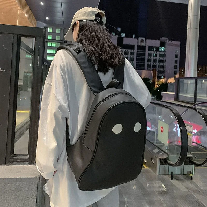 High-capacity Personality Cute Computer Backpacks Vintage Korean Travel Student Schoolbags Y2k Aesthetic Kawaii Ghost Women Bag