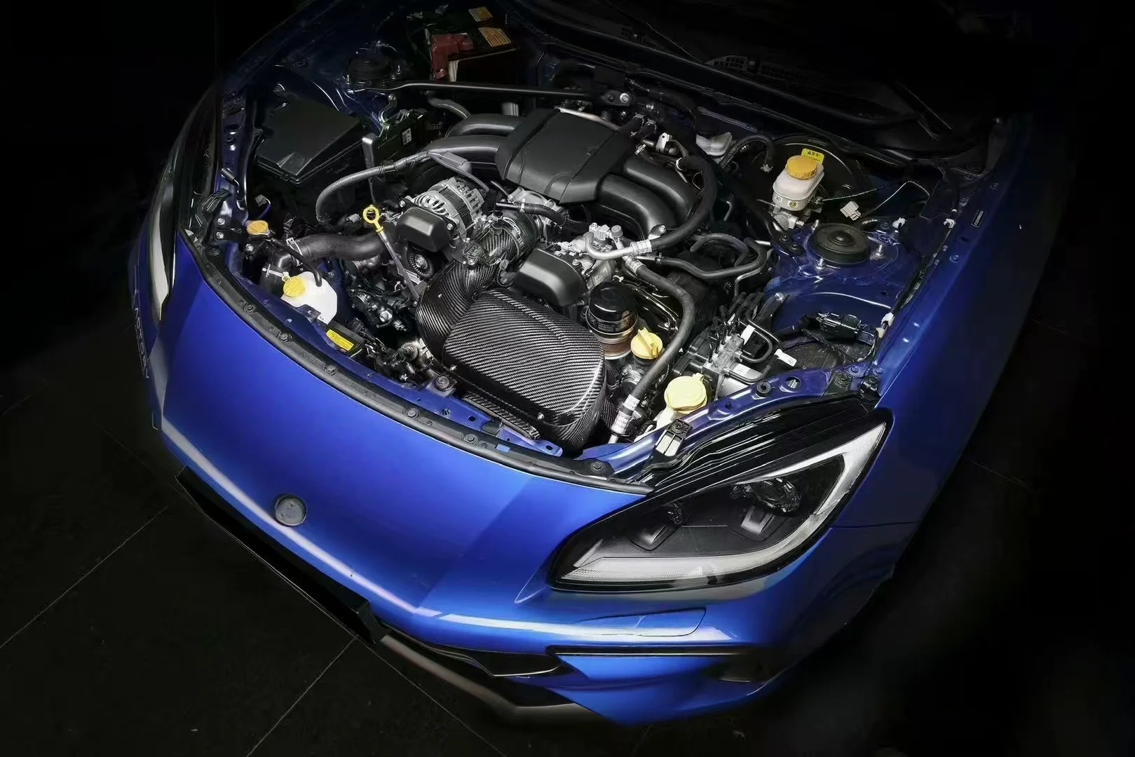 22- تحسين سرعة القيادة نظام مدخل ألياف الكربون الجاف الحقيقي لسوبارو BRZ (ZD8) 2.4L أنبوب دخول هواء المحرك