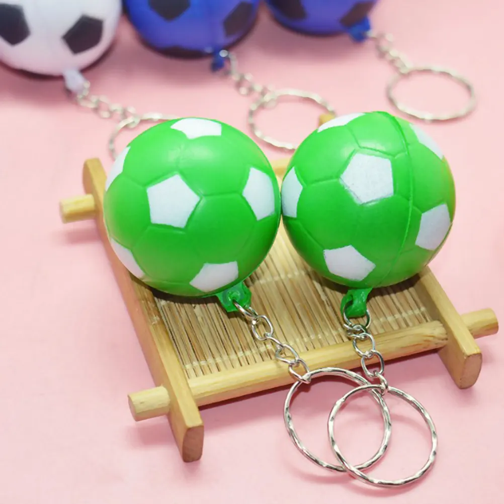 24Pcs Timeless PU Football Key Ring Soccer Keychain Mini Ball Design for Friends and Keychain
