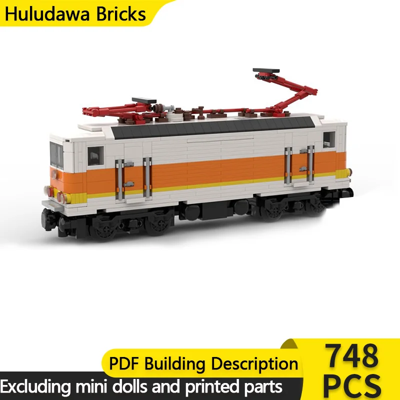 

City Car Model MOC Building Bricks Series 243 Electric Locomotive Modular Technology Gifts Holiday Assemble Children Toys Suit