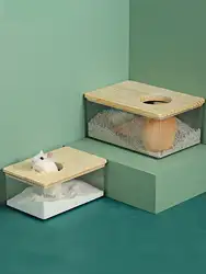 1pc Rectangular Hamster Bath Tub Bathroom Toilet Dual Purpose Bathtub