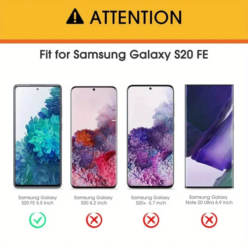 4er-Pack für Samsung Galaxy S20 FE / S20 FE 5G Displayschutzfolie aus gehärtetem Glas, kratzfest, blasenfrei, ultrabeständig – Detail 2