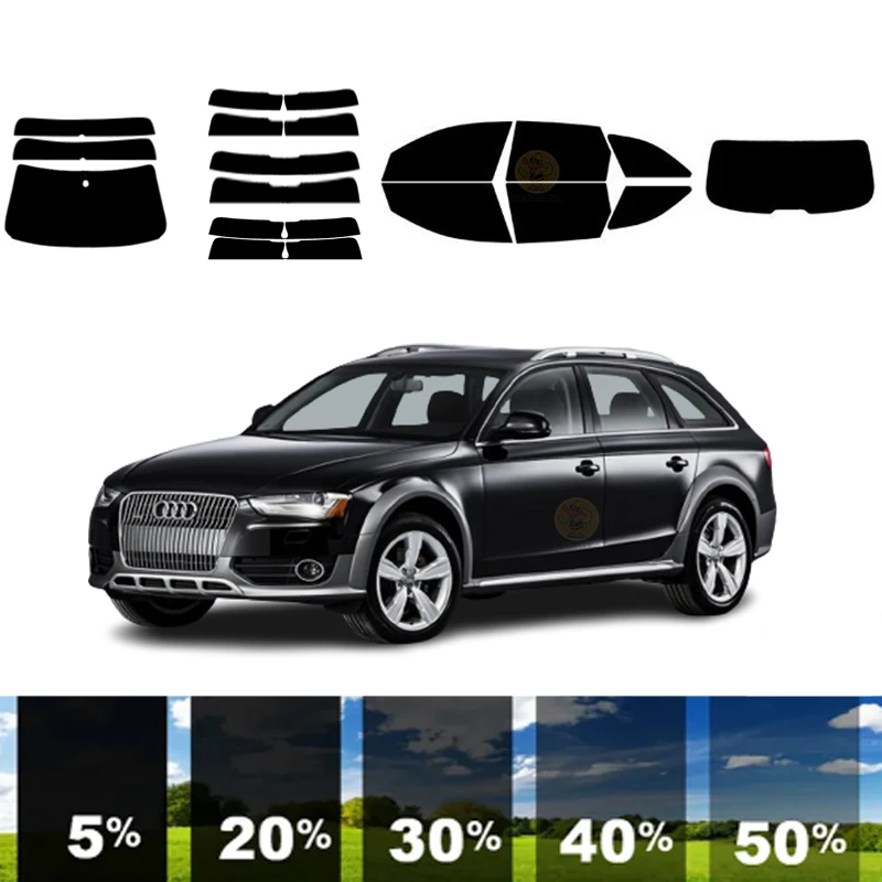 

precut Removable Window Tint Film For Car 100% UVR 5%-70%VLT Heat Insulation Carbon ﻿For AUDI A4 4 DR WAGON 2009-2013