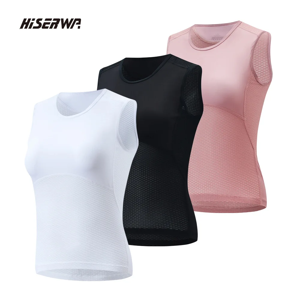 

Women's Cycling Base Layer Sleeveless Summer Quick Dry Breathable Elasitic Underneath Sports Base Vest MTB Road Bike Undershirt
