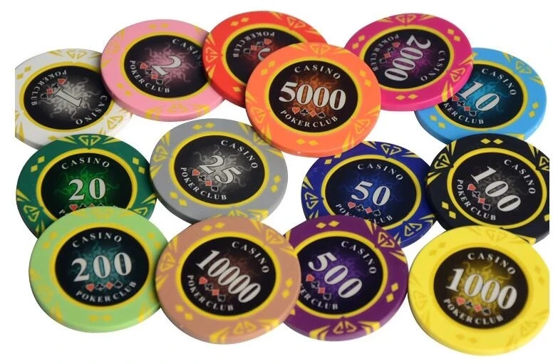 Wholesale 14g 39mm Luxury Clay 600/1000 Poker Set Box Set De Poker Chip Set/