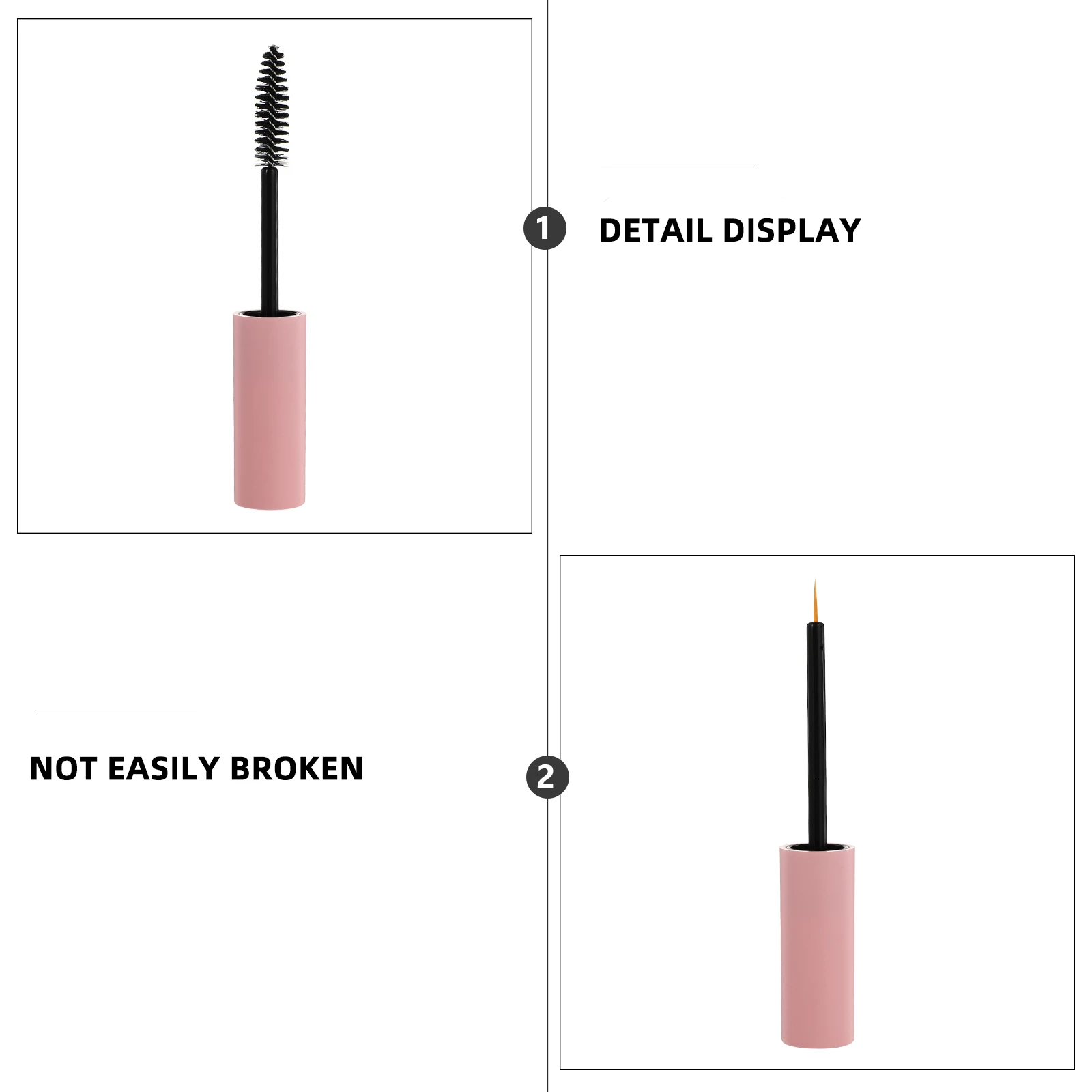 

4pcs Empty Mascara Tubes Eyeliner Sticks Lip Gloss Tubes 10ML Pink Cap Refillable Containers Travel Size PET Material Durable