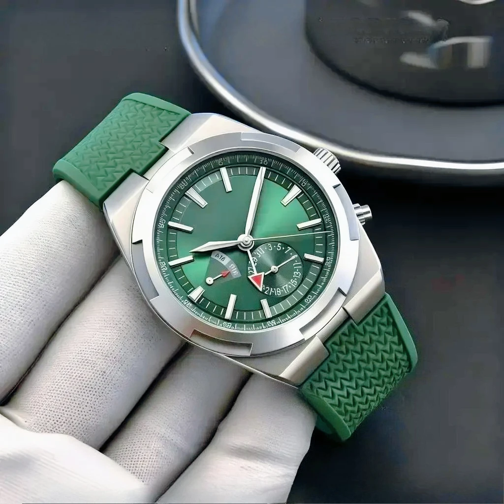 Customized Mens Automatic Mechanical Movement Watches Brand New Black Blue Rose Gold Design Soft Rubber Strap Large Luminous view 6