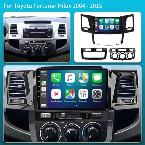 Imagen 2 del producto Android 15 Carplay para Toyota Fortuner HILUX Revo Vigo 2007 - 2011 2012 2013 2014 2015 Radio de coche reproductor Multimedia vídeo estéreo