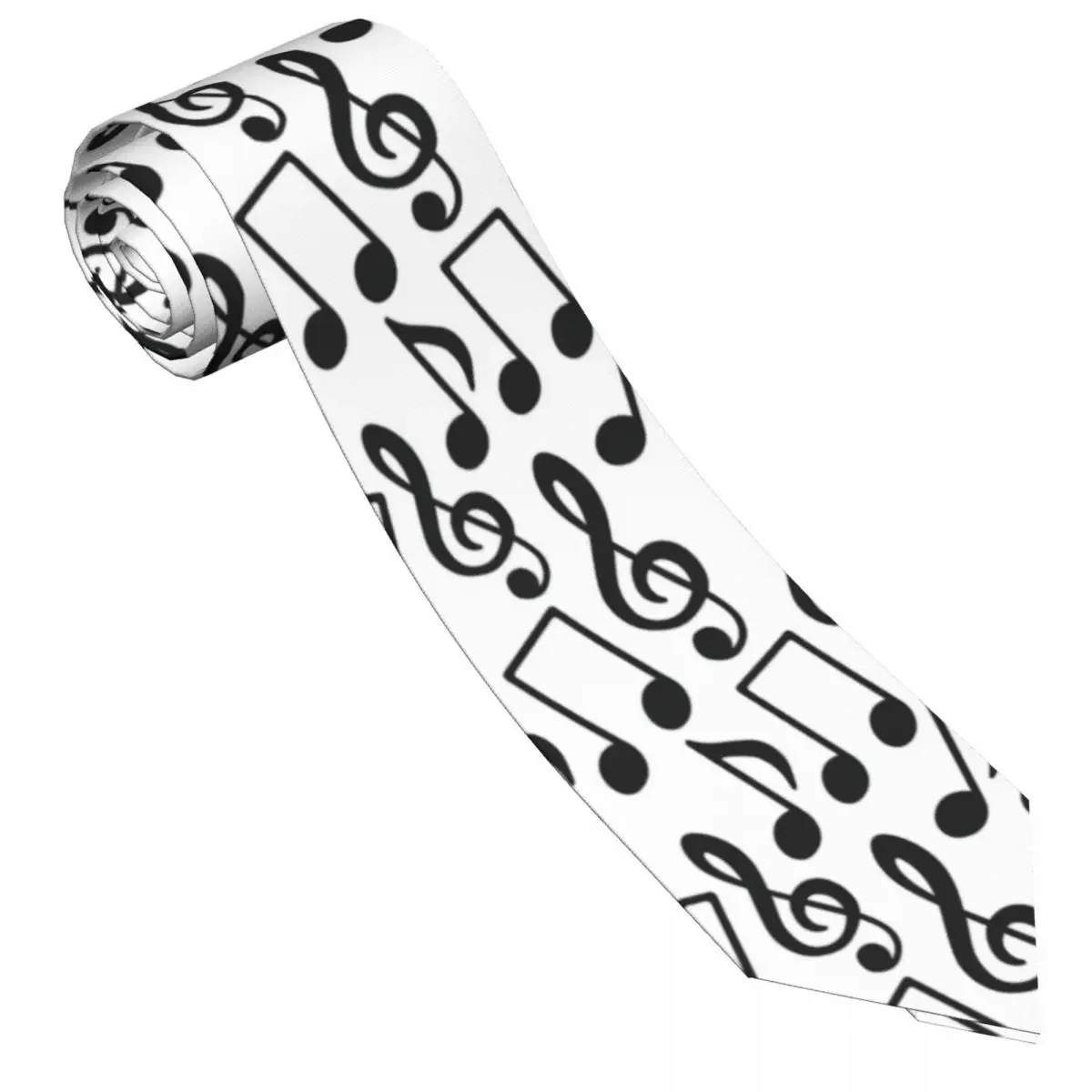 

Men's Tie Music Notes Printed Neck Ties Piano Guitar Kawaii Funny Collar Tie Pattern Wedding Party Quality Necktie Accessories