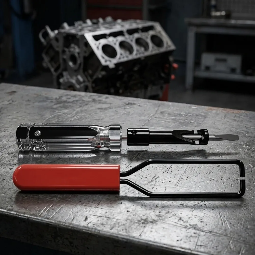 Valve Adjustment Tool for Motorcycle Engine Overhaul Procedures Featuring Dimensional Consistency and Operational Reliability