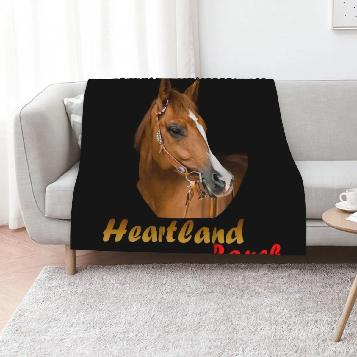 Heartland Ranch Throw Blanket Shaggy Summer Decorative Sofa Plush Hairys Travel Blankets
