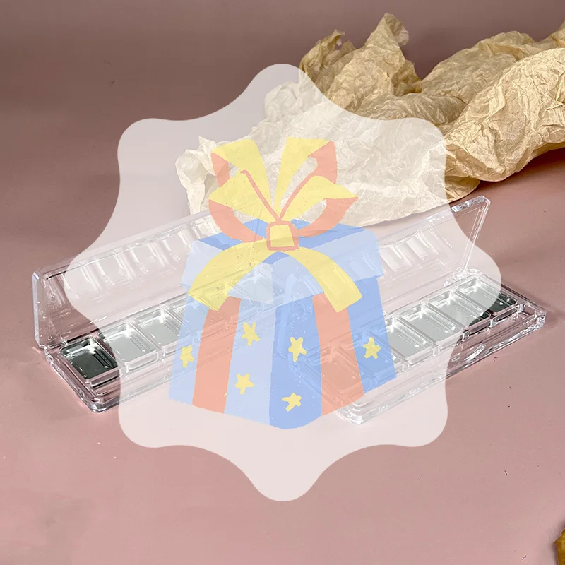 6 شبكات أحمر الخدود مستحضرات التجميل حامل إعادة الملء لوحة فارغة عينيه طبق طقم مكياج لتقوم بها بنفسك أداة تجميل لوحة