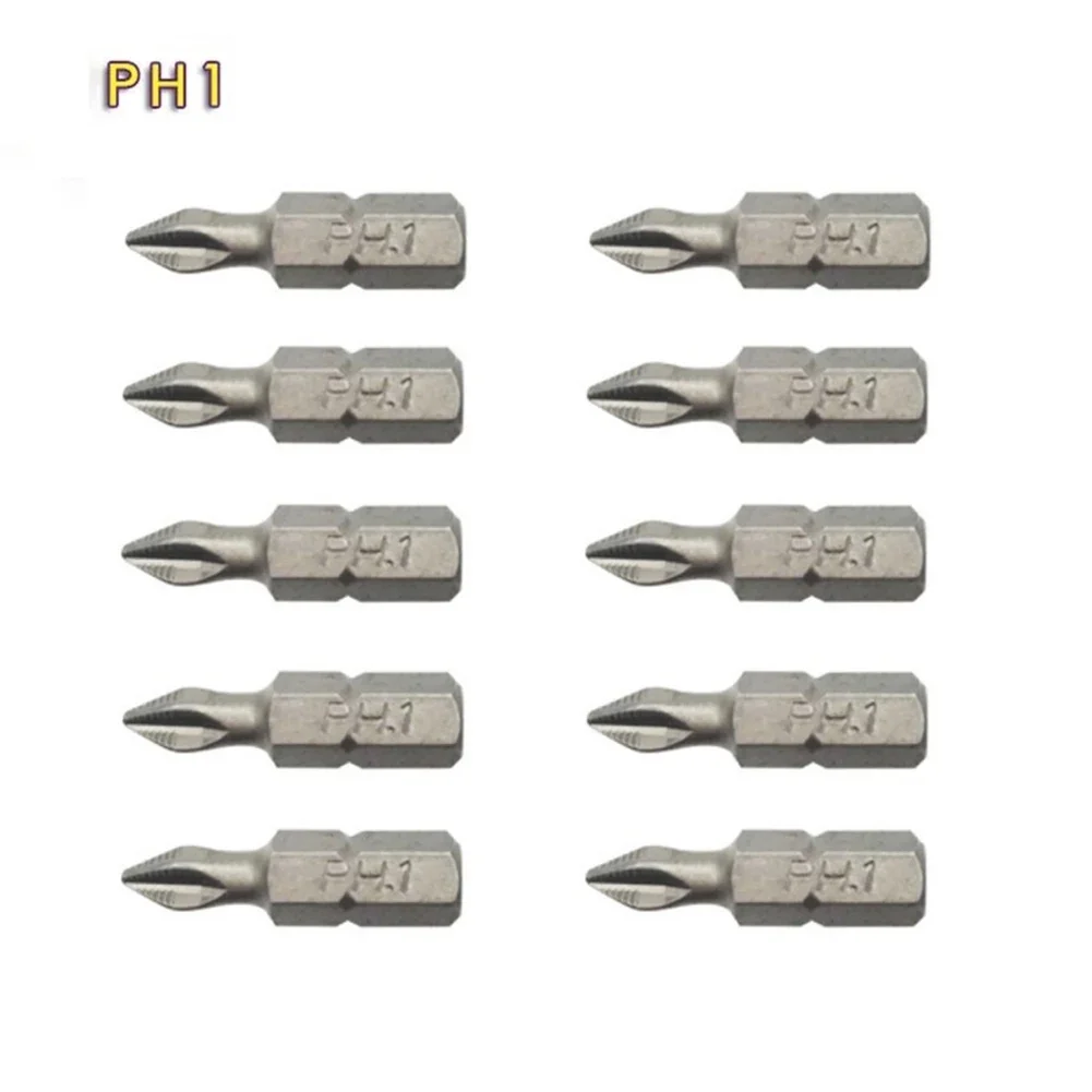 Driver Bit Set PH Hex Shank PH1/PZ1/PH2/PZ2/PH3/PZ3 Screw Driver Bit 10 Pcs Anti Slip Drill Bit Set High Quality