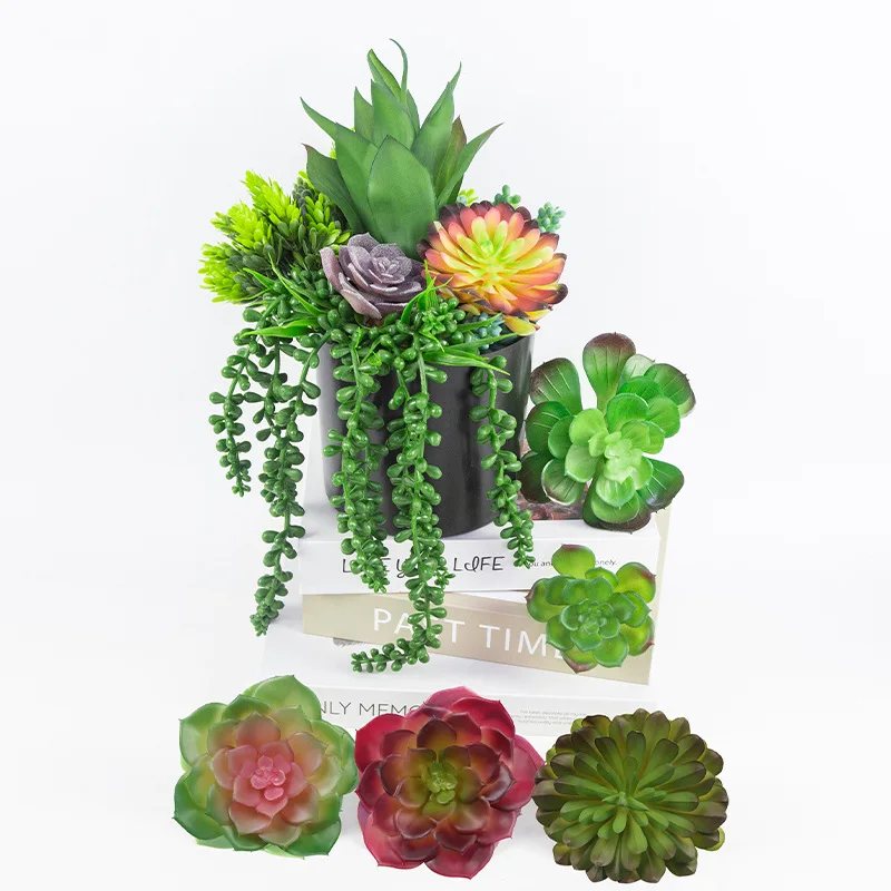 14 Plant Sets for Artificial Succulents: Artificial Succulent Micro Landscape Plant Ornaments