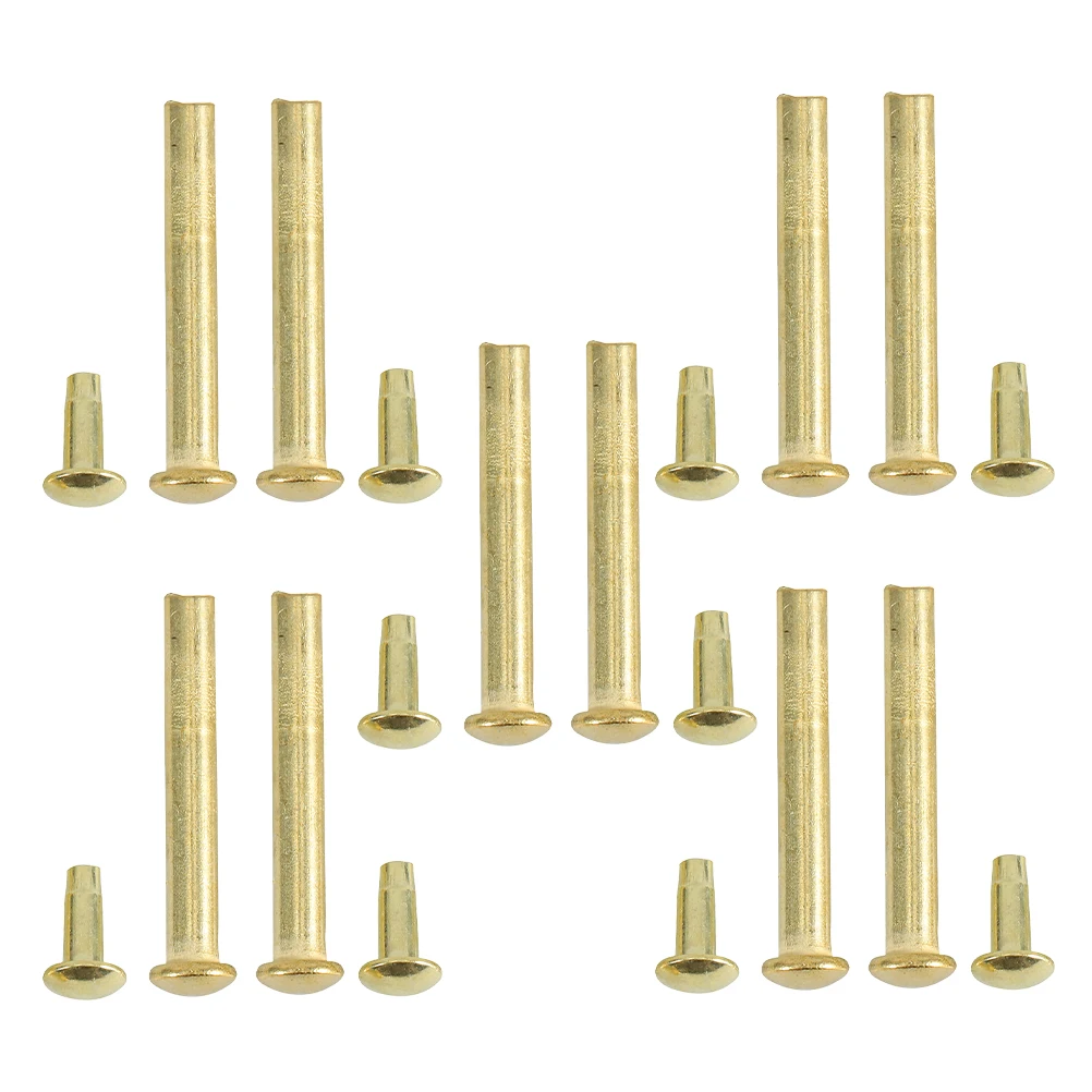 

10 Sets Fan Nail Pendant Fan Shaft Metal Rivets Repair Kits Golden DIY Accessories for Folding Fans Stainless Steel Durable Easy