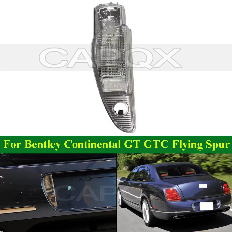 Capqx lâmpada de luz da placa de licença traseira para bentley continental gt gtc voando spur 2004-2013 iluminação da placa de licença traseira