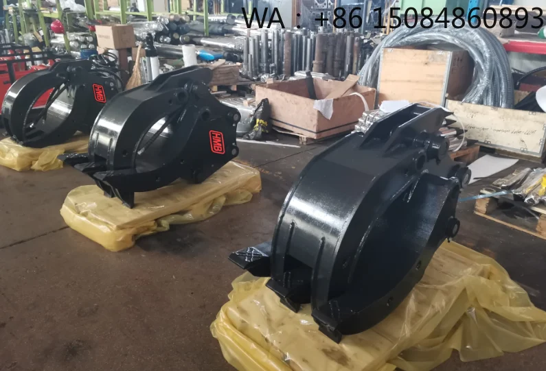 Heavy Duty Universal Hydraulic Grapple Attachment, Durable Excavator Tool For Log & Stone Grabbing Construction