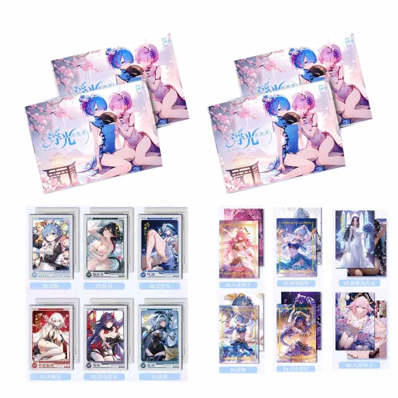 Wholesale Goddess Story Collection Card Yika Floating Light Phantom Wave4 A5 Epoxy Pr Refractive Glass Window Anime Trading Card