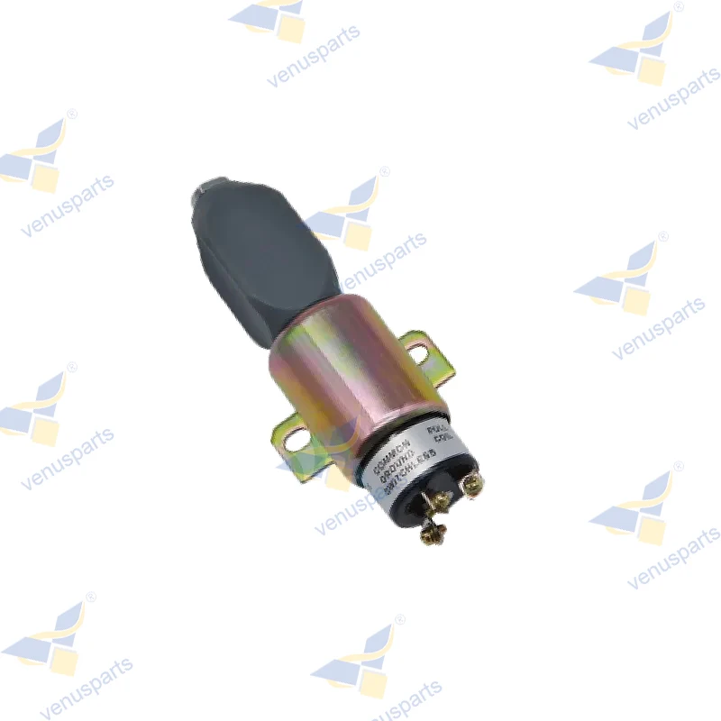 24V Diesel Engine Fuel Shutoff Stop Solenoid 3864274 1751-2467UIBIS5A for Excavator Cummins Caterpillar 3064 3066