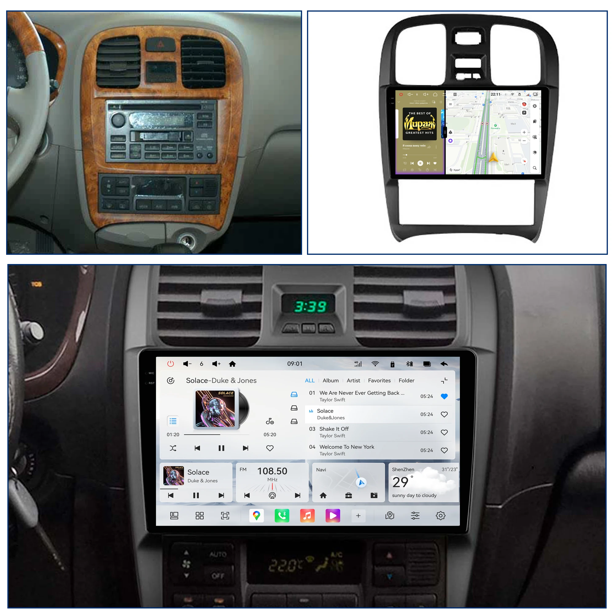 Redpower Android 850 Pro Max Multimedia Player with Crystal Sound, CarPlay Bluetooth Car Radio for Hyundai Sonata 2004-2008