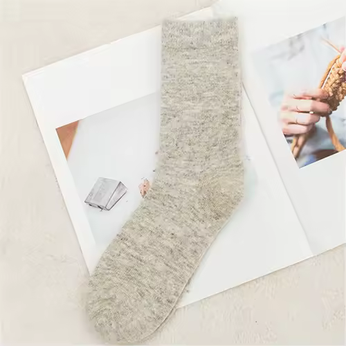 Sock Leisure Ankle Crew Fuzzy Autumn Winter Rabbit Fur Women mid-calf Thickened Warm Soft Wool Socks 8W96 - Image 13